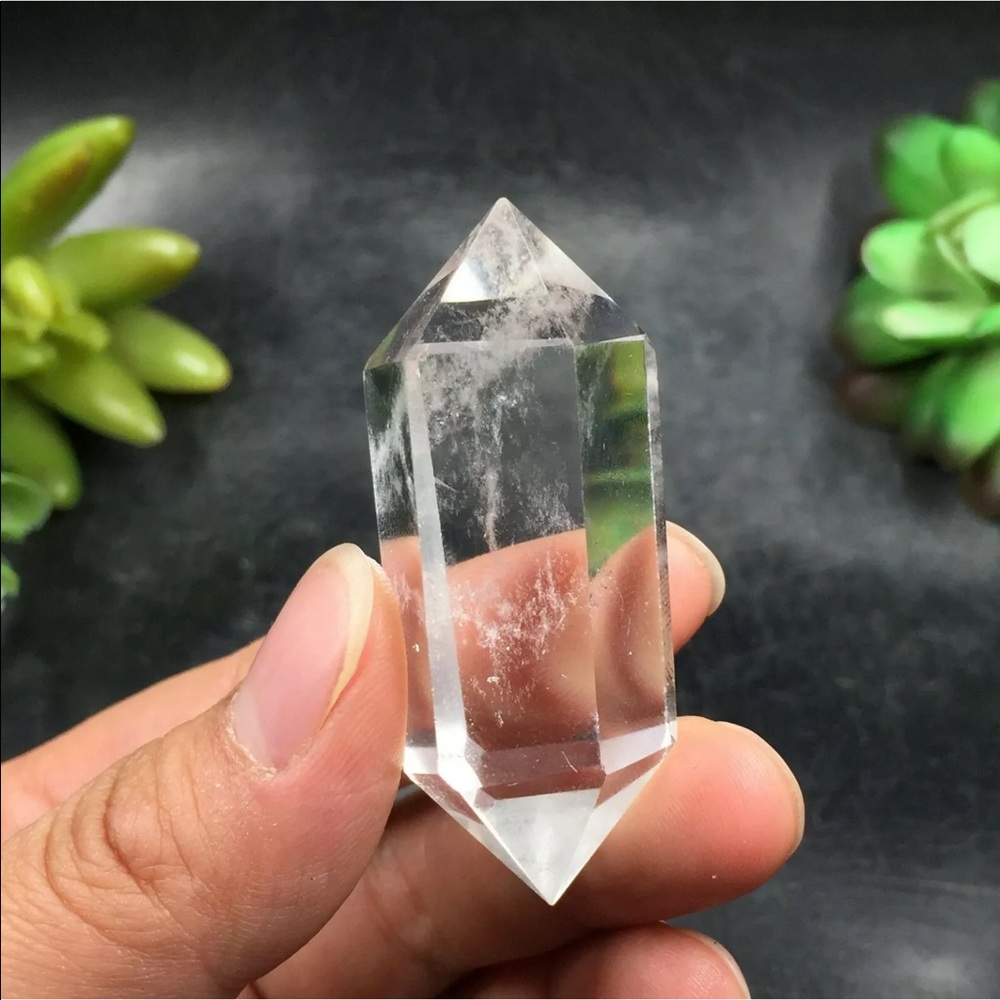 Double point natural quartz crystal - Picture 5 of 10